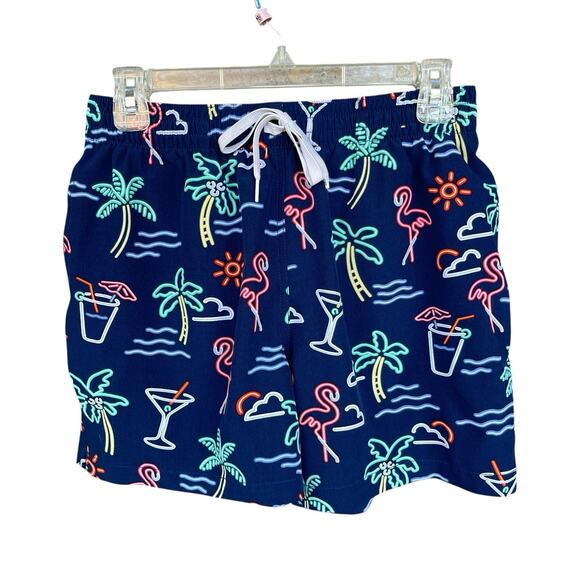 chubbies Other - Chubbies Neon Lights Mens Swim Trunks Medium Blue Lined 5.5" Inseam